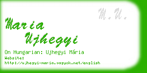 maria ujhegyi business card